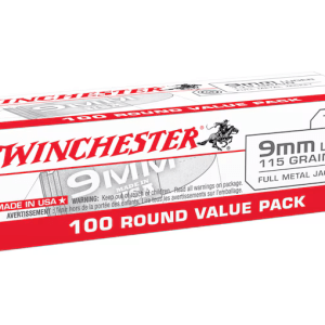 Winchester Target & Practice 9mm Luger Ammo 115 Grain Full Metal Jacket