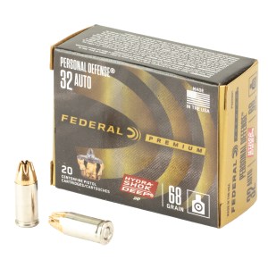 Federal .32 ACP 68 Grain JHP (20 Round Box)